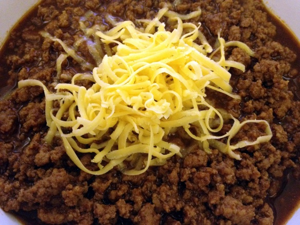 Look at that bowl of perfection. David Valega's chili can beat up your chili.