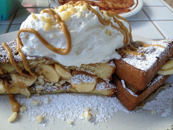 The peanut butter banana french toast special. I am still having dreams about this.