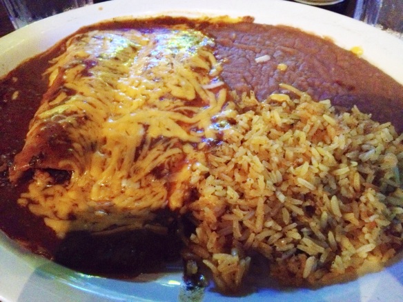 The holy grail of Mexican food: An enchilada platter.