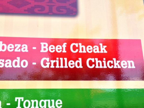 The menu seems to be a bit tongue in cheak.