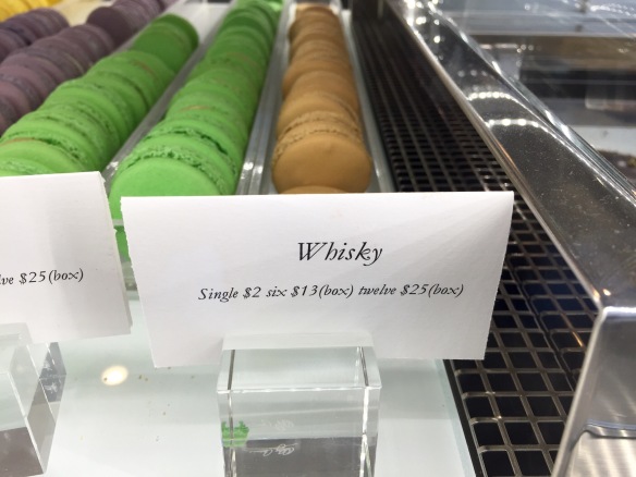 Colorful little disks of macaron excellence. And yeah, 'whisky' is really a flavor.